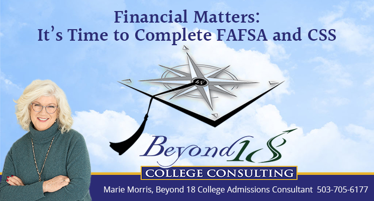 Financial matters its time to complete the fafsa and css profiles